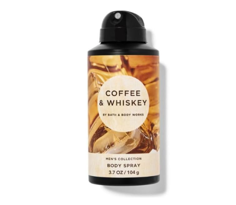 Bath and Body Body Spray for mens (3.7 oz / 104 g, Coffee & Whiskey)