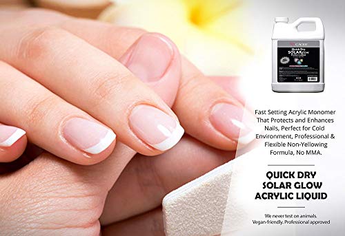 Cacee's Fast Setting Acrylic Nail Liquid Monomer, Acrylic Powder Compatible, Non-Yellowing Monomer Acrylic Nail Liquid, Quick Dry for Professional Acrylic Nails (32 fl. oz)