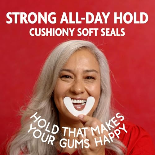 Sea-Bond Secure Denture Adhesive Seals, Fresh Mint Uppers, Zinc-Free, All-Day-Hold, Mess-Free, 30 Count (Pack of 4)