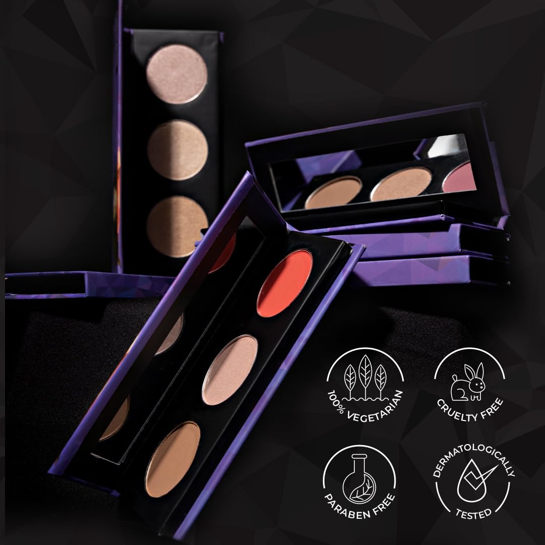 SUGAR Cosmetics Contour De Force Face Palette - 02 Vivid Victory Longlasting Formula, Lightweight Blush, Highlighter And Bronzer, Paraben Free.