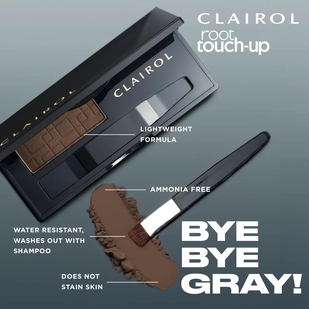 Clairol Root Touch-Up Temporary Concealing Powder, Black Hair Color, Pack of 3