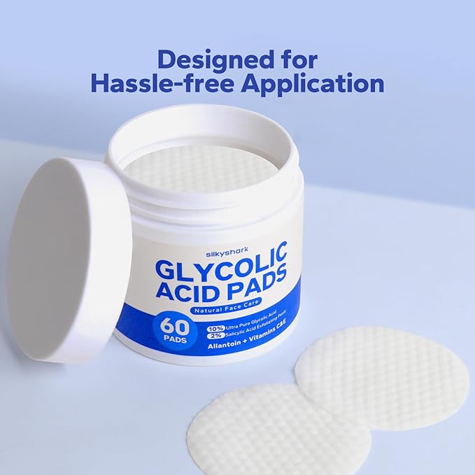 Glycolic Acid Resurfacing Pads (60 Count), 10% Ultra Pure + 2% Salicylic Acid, Exfoliating Peel Pads for Face, Effective Chemical Peel, Radiant Skin Renewal
