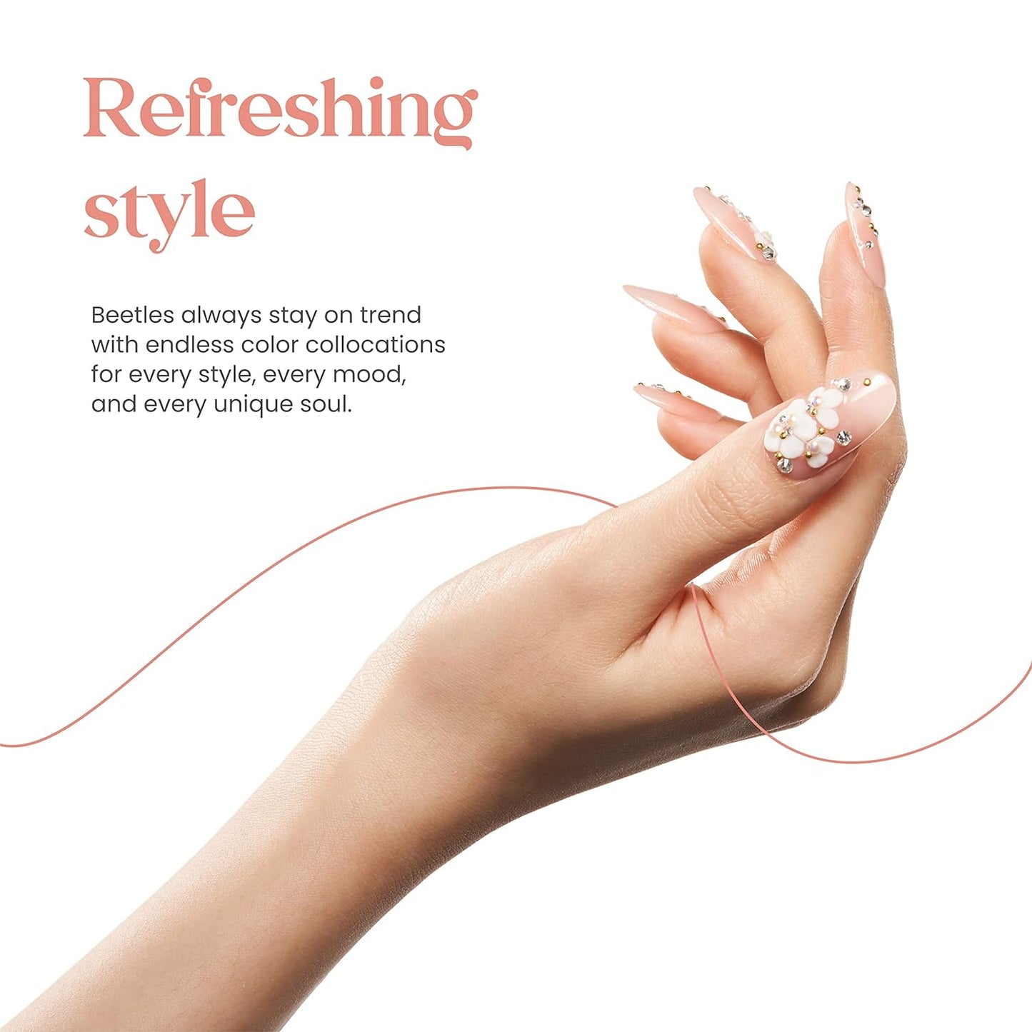 Beetles Jelly Nude Gel Polish 0.5oz Natural Gel Nail Polish Nail Concealer Neutral Color Jelly Peach Translucent Soak Off U V LED Nail Lamp Gel Polish Nail Art Gel 15ml Gift for Girls