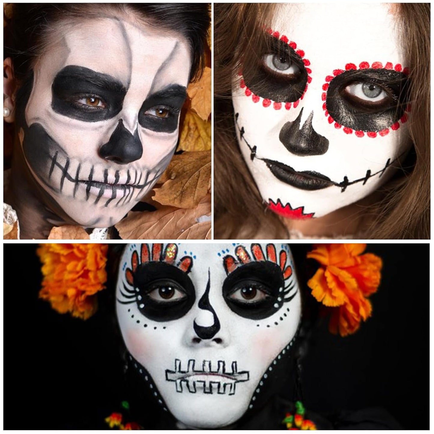 White Face Body Paint Halloween Cosplay Clown Zombie Costume Sfx Makeup Professional Oil Based Cream Face Paint Palette for Adults and Kids