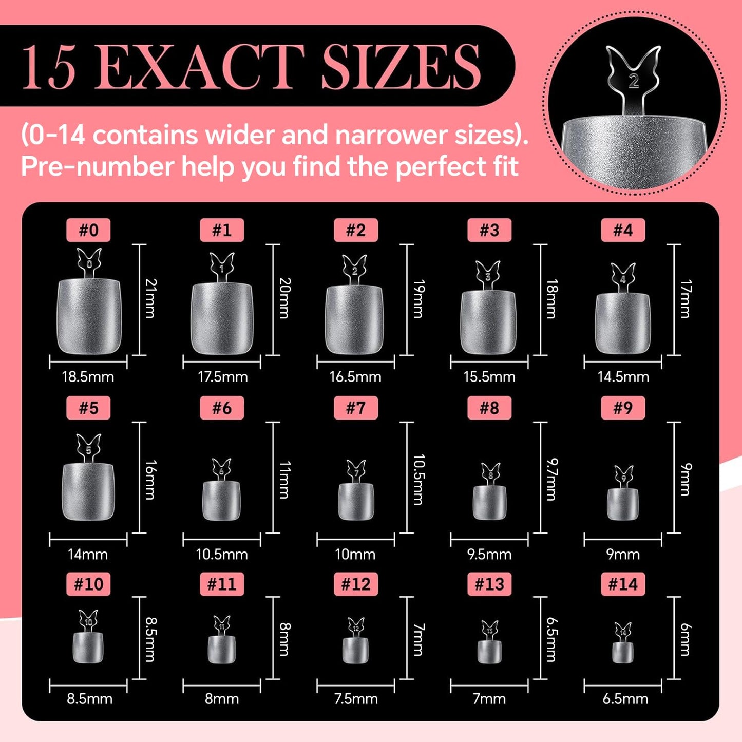Square Toe Nail Press Ons French Style Toe Tips 240pcs Clear False Fake Toenails for Faster Toe Nail Extension Kit Home DIY Art Salon 15 Sizes Acrylic Nails, Luckyfairy