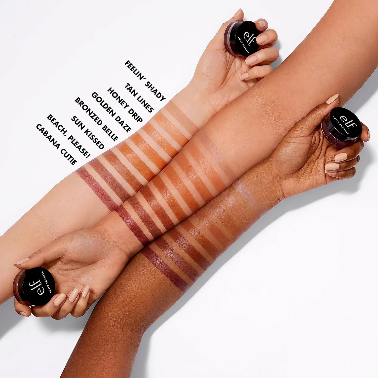 e.l.f. Putty Bronzer, Creamy & Highly Pigmented Formula, Creates a Long-Lasting Bronzed Glow, Infused with Argan Oil & Vitamin E, Sun Kissed, 0.35 Oz