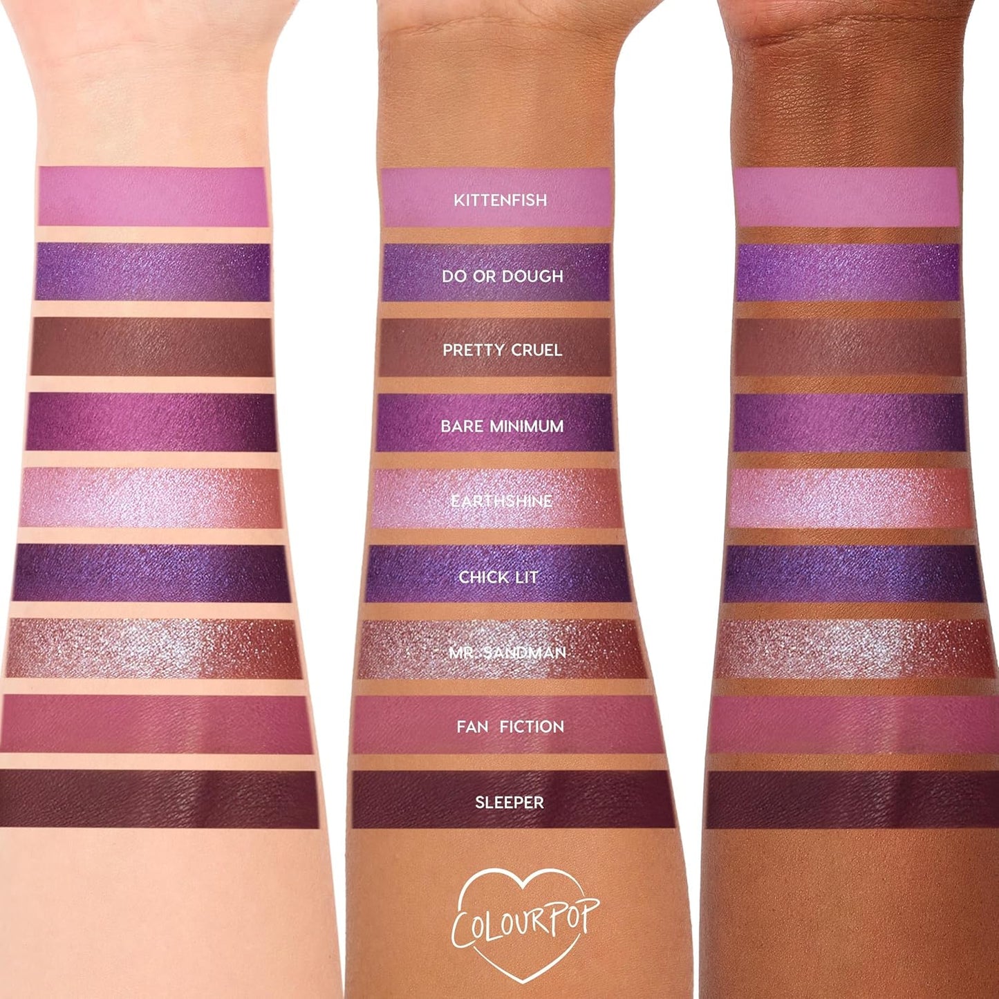 ColourPop Eyeshadow Palette - Eye Makeup Palette with Matte, Metallic, Matte Sparkle & Glitter Finishes - High-Pigment Eye Makeup with a Long-Wearing Formula - It's My Pleasure (0.3 oz)