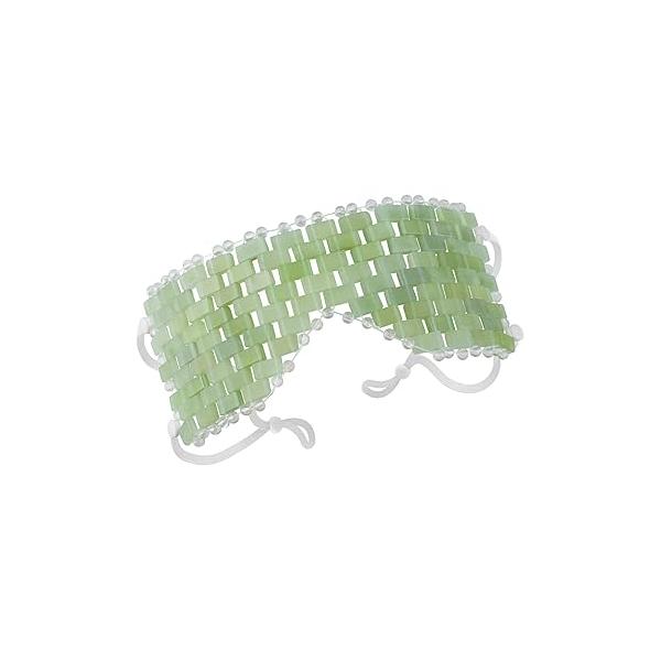 Jade Eye Mask - with Adjustable Strap for face 100% Natural Gemstone Sleep Hot & Cold Anti Aging Therapy by LazyGa
