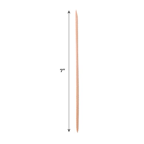 ForPro Birchwood Cuticle Sticks, Double Sided, Multi-Purpose Cuticle Pusher for Manicures and Pedicures, 7” L, 500-Count