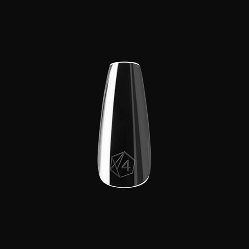 Apres Gel-X® Natural Coffin Medium Tip Box | 500pc Gel-X Tips, 11 Sizes 00-9, Premium Quality
