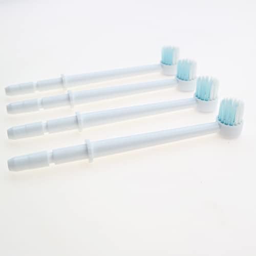 Replacement Dental Water Brush Heads Compatible with Waterpik Water Flossers Toothbrush and Oral Irrigators, 4-Pack
