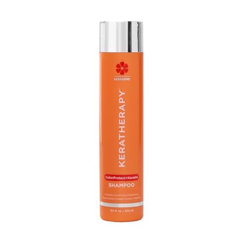 KERATHERAPY Keratin Infused Color Protect Shampoo, 10.1 fl. oz., 300 ml - Gluten Free Color Protecting Shampoo for Color Treated Hair with Kerabond Technology, Red Raspberry Oil, Omega 3 & 6