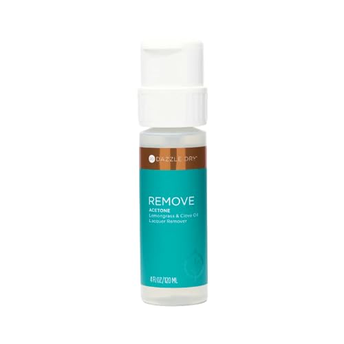 Dazzle Dry Remove Acetone, Lemongrass + Clove Oil Lacquer Remover, 4 oz (120 mL), Menda Pump