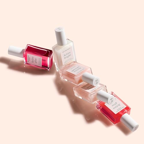 Manucurist Rainbow Active™ Full Range 5-Pack - Nail Care & Polish Set - No Lamp - 5 Treatment Nail Polish : Glow Raspberry, Glow Blueberry, Shine, Smooth, Bright - Beauty Gifts for Women