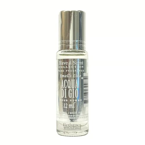 Impression Cologne Scents Roll-On 12ml Eau de Parfum for Men - Luxury Fragrance, Travel Size/Carry on, Long Lasting On-The-Go Scent (Acqua Di Gio)