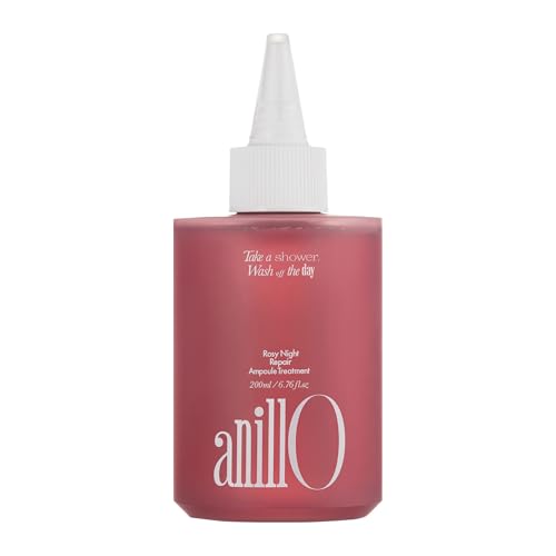 Rosy Night Hair Ampoule Treatment for Damaged Hair – Water-to-Cream Repair Formula with Peptides & Amino Acids – Frizz Control, Color Safe, Silicone-Free, Floral Musk Scent – 6.76 fl oz