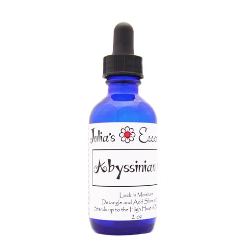 Julia's Essentials 100% Pure Abyssinian Oil. Revivify Dry Damaged Hair - Hydrate, Nourish, Strengthen & Moisturize. Heat Protectant & Shine Oil Naturally Canada Grown (Crambe Abyssinica)(2oz)