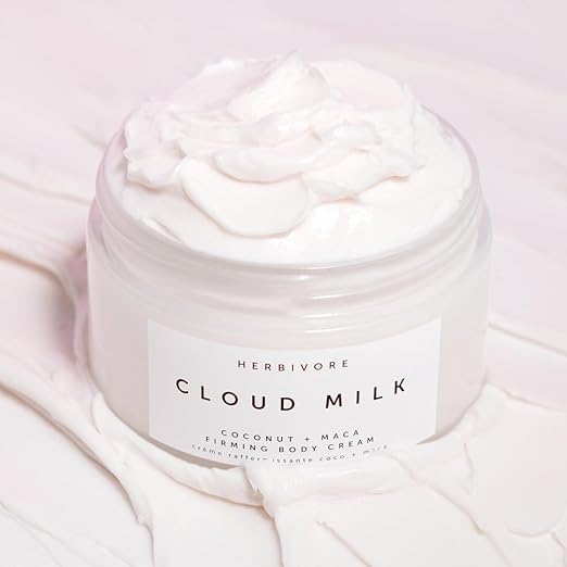 HERBIVORE Instant Vacation Silky Soft Body Gift Set | Coco Rose Coconut Oil Body Polish & Cloud Milk Coconut + Maca Firming Body Cream, Plant Based, Vegan, Cruelty Free