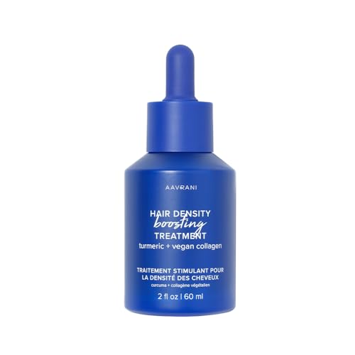 AAVRANI Hair Density Boosting Treatment - Ashwagandha, Vegan Collagen, And Turmeric Scalp Serum For Thicker, Fuller Hair - Vegan, Non-Greasy - 2 Fl Oz