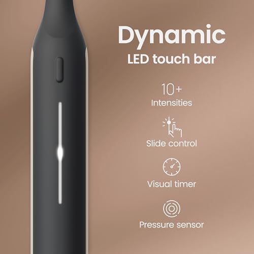 Quip Ultra Next Generation Smart Toothbrush - Timed Electric Toothbrush with Case - Replaceable Brush Head, Soft Bristles, Silicone Handle, 30-Day Battery Life - Travel Toothbrush - Eclipse