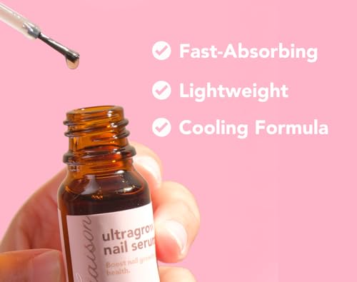 Liaison UltraGrow Nail Serum for Growth and Strength with Keratin Complex, Olive Oil & Vitamin E | Dermatologist-Tested to Support Weak, Brittle, Splitting Nails