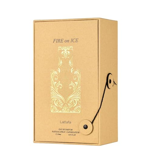 Lattafa Fire On Ice 110ml Eau de Parfum Unisex Perfume | Bold Black Raspberry Frozen Rose Oakwood & Ambroxan | Long-Lasting Scent for Men & Women