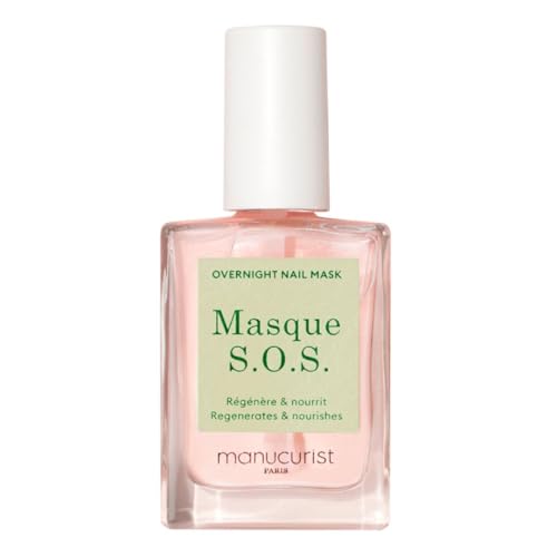 Manucurist SOS Nail Mask - Nail Care - Overnight Nail Mask - For Severely Damaged Nails - 80.5% natural plant based ingredients - 0.5 fl oz