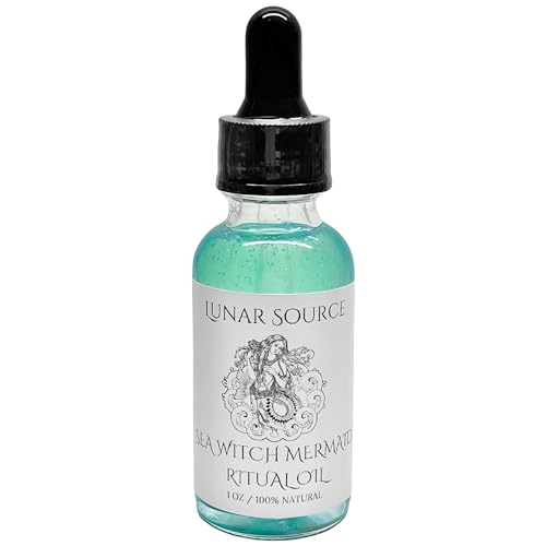 Mermaid Magick Ritual Oil | Body Perfume Candle Spells Sea Witch Beach Water Ocean Goddess Amphirtite Aphrodite Witchy Gift Crystal Shells Intention Offerings