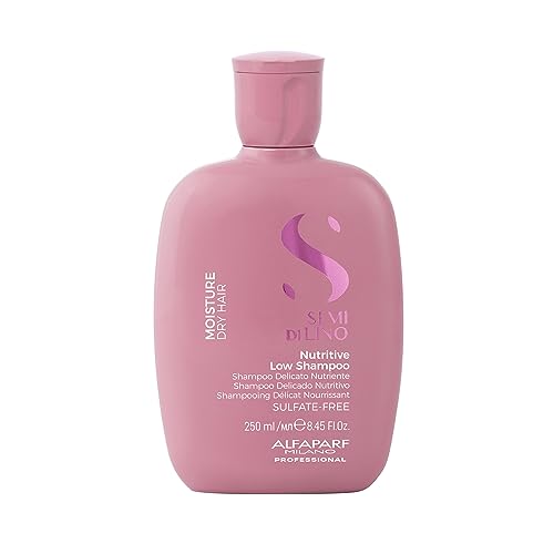 Alfaparf Milano Semi di Lino Moisture Nutritive Shampoo and Conditioner Set for Dry Hair - Sulfate Free Moisturizing Shampoo and Conditioner - Safe on Color Treated Hair - Adds Shine and Softness