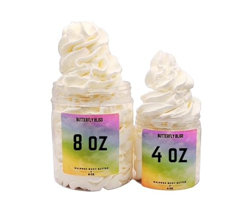 Butt Naked Whipped Body Butter, natural lotion, organic, 4oz jar, made with shea butter, mango butter, coconut oil, almond oil