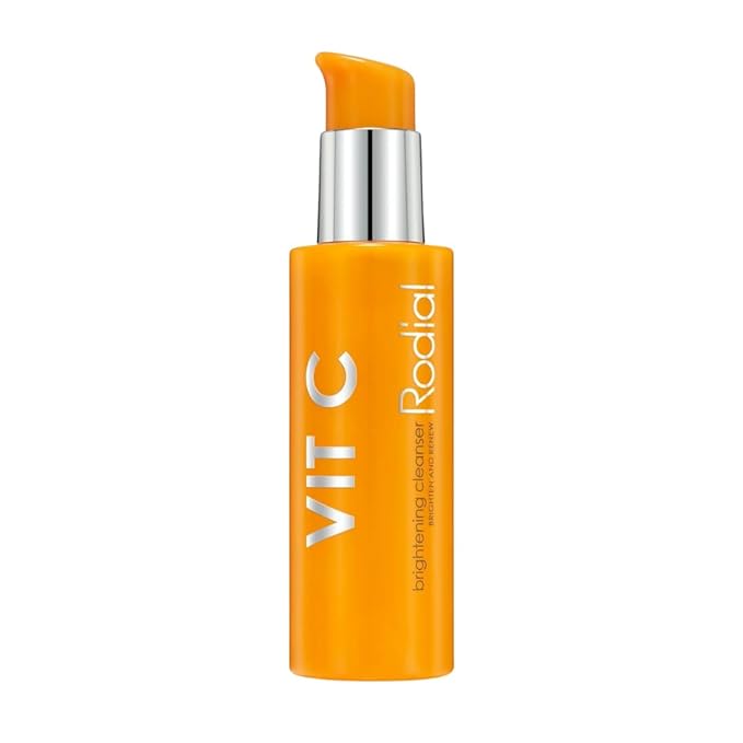 Rodial Vit C Brightening Cleanser 4.6 fl. oz, Intensive Daily Gel Facial Cleanser with Vitamin C and Glycolic and Lactic Acids for Smoothing Fine Lines, Firming and Toning Face Cleanser