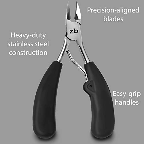 Toenail Clippers for Thick or Ingrown Toenail - Large Handle for Easy Grip + Sharp Stainless Steel - Best Nail Clipper & Pedicure Tool for Seniors - Maintain Healthy Nails with Ease