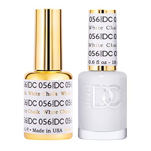 DND Gel Polish Set, White Collection, UV/LED GelPolish and Air Dry Nail Lacquer, Matching Chip-Free Polish Duo, 0.5 Fl Oz Each