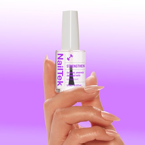 Nail Tek Formula 4 Xtra Nail Strengthener Polish – Protein-Enriched Repair Treatment for Weak & Damaged Nails, 0.5 fl oz