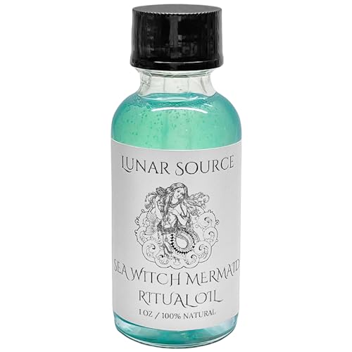 Mermaid Magick Ritual Oil | Body Perfume Candle Spells Sea Witch Beach Water Ocean Goddess Amphirtite Aphrodite Witchy Gift Crystal Shells Intention Offerings