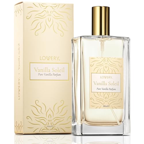 Pure Vanilla Perfume for Women, 100ml Vanilla Soleil Fragrance, Creamy Tonka Bean with Vanilla Womens Perfumes, Long Lasting, Vegan Clean & Natural Ingredients, Birthday Gifts for Mom, Made in France