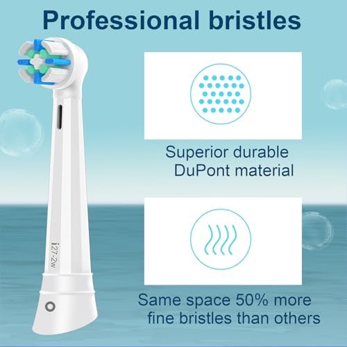 10PACK iO Replacement Heads Compatible with Oral b iO 2/3/4/5/6/7/8/9/10 Series Electric Toothbrush,Gum Care Toothbrush Head Compatible with Oral b iO Replacement Heads,Black/White