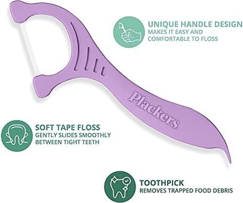 PLACKERS Gentleslide Dentla Flossers for Tight Teeth 90 ea (Pack of 2)