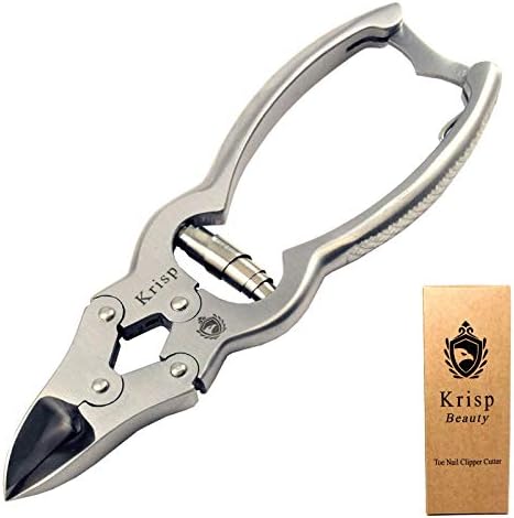 Toenail Clippers for Thick Ingrown Toenails - Professional Podiatry Nail Cutter Fingernail Clipper Trimmer Heavy Duty Surgical Grade Stainless Steel Men Seniors Adults Podiatrist Tool Krisp Beauty
