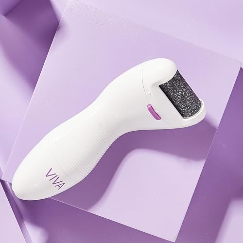 Spa Sciences Viva Most Powerful Pedicure Tool Available-Professional Electronic Foot Smoothing Pedi Tool for Removing Hard, Dry, Cracked Skin/Calluses on Feet, Rechargeable-2 Treatment Heads Included
