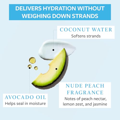Function of Beauty Straight Hair Shampoo & Conditioner Set, 11 oz Each - Formulated with Coconut Water and Avocado Oil to Hydrate and Seal in Moisture, Sulfate-Free, Customizable Haircare
