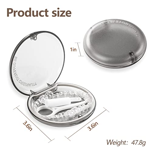 Retainer Case, 3 Pack Mouth Guard Case with Magnetic Closure Hinged Lid, Cute Night Guard Cases, Portable Slim Aligner Cases for Girl, Boy, Women, Men, Teenage, Adult-Easy to Carry