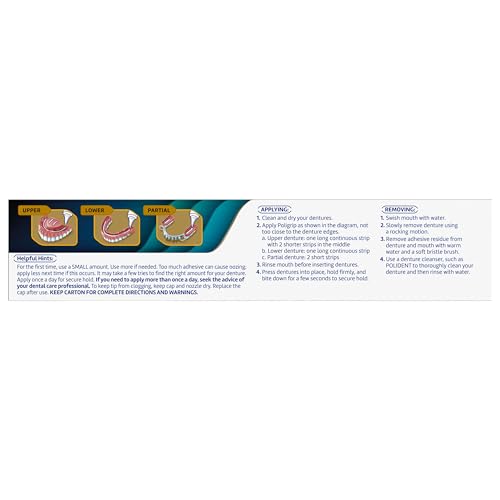 Poligrip Power Max Ultimate All-In-1 Denture Adhesive Cream, Zinc Free, 2.2 oz (4 Pack)
