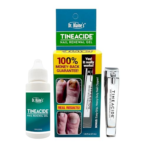 Nail Renewal Gel, Discoloration, Thick, Brittle, Cracking Nails, Clippers Included - 1.25 fl. oz.
