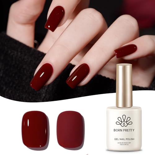 Born Pretty Dark Green Gel Nail Polish Forest Green Color Gel Polish Nail Art Design Manicure Salon DIY Home 15ml