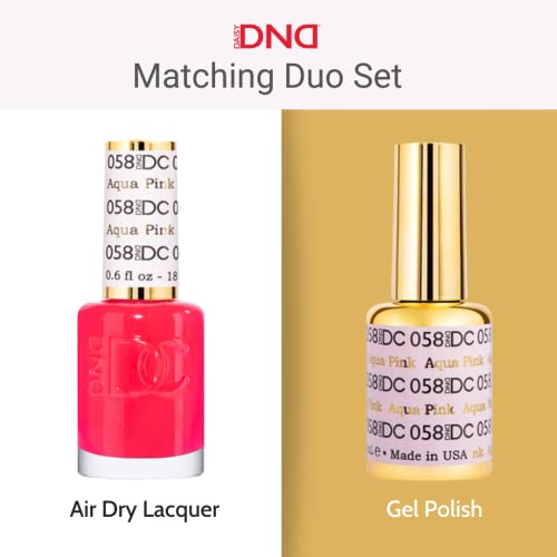 DND DC Gel Polish Set, Orange Collection, UV/LED GelPolish and Air Dry Nail Lacquer, Matching Chip-Free Polish Duo, 0.5 Fl Oz Each