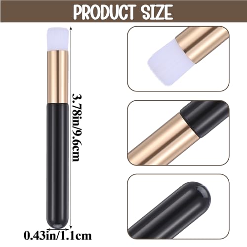 100 Pieces Lash Brushes for Cleaning, Lash Shampoo Brushes Eyelash Extension Cleansing Blackhead Removing Brush Nose Pore Deep Cleaning Facial Cleansing Brush (Black, 3.8Inch)