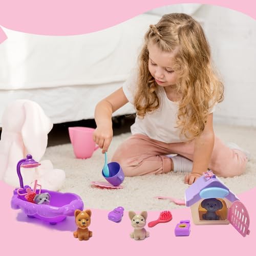 Bath Bombs for Kids with Surprise Inside, 20 Pack Kids Bath Bombs with Puppy Toys Pretend Playset, Safe Handmade Bubble Bath Fizzies Ball Gift Set for Girls Boys Birthday Christmas