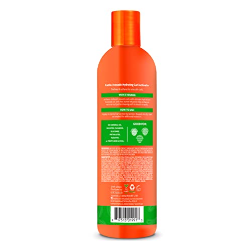 Cantu Avocado Hydrating Curl Activator Cream with Pure Shea Butter, 12 oz (Pack of 2)