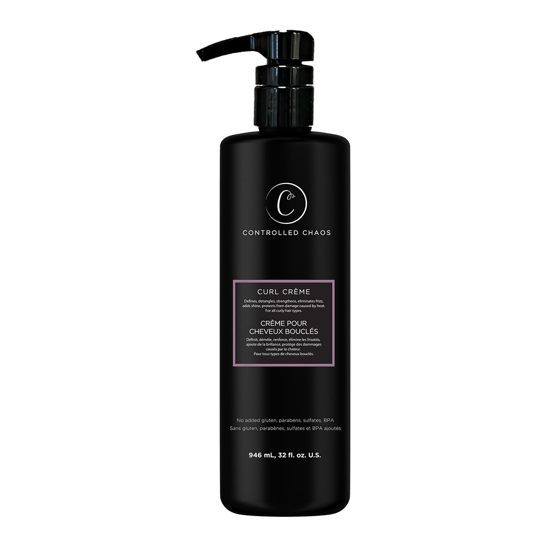 Controlled Chaos Curl Cream for Curly Hair Defining Cream with Shea Butter for Long Lasting Frizz Free Curls – Sulfate & Paraben Free Aloe Vera Curling Cream for Wavy Hair, Made in USA(32Oz)